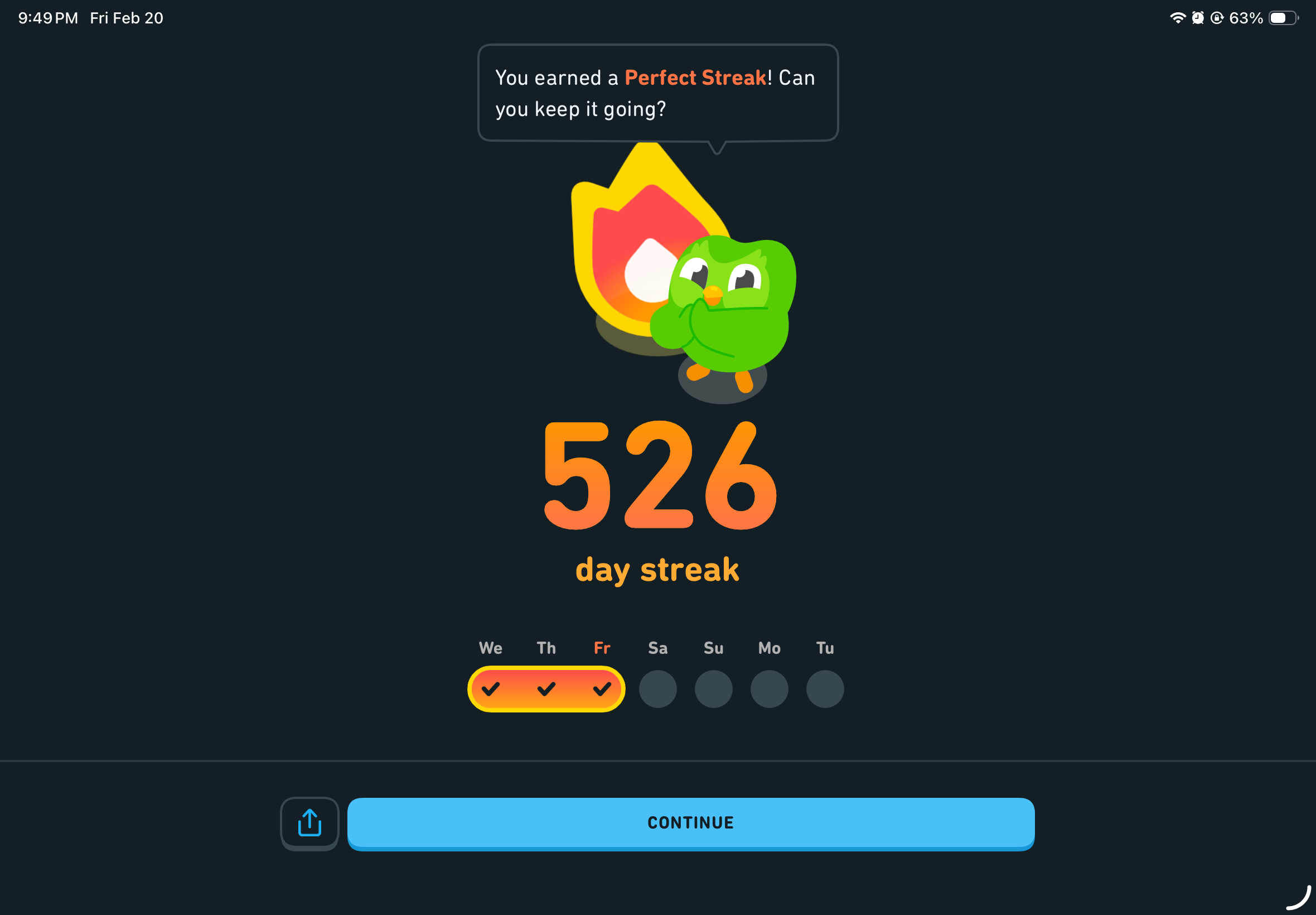 526 Day Duolingo Streak